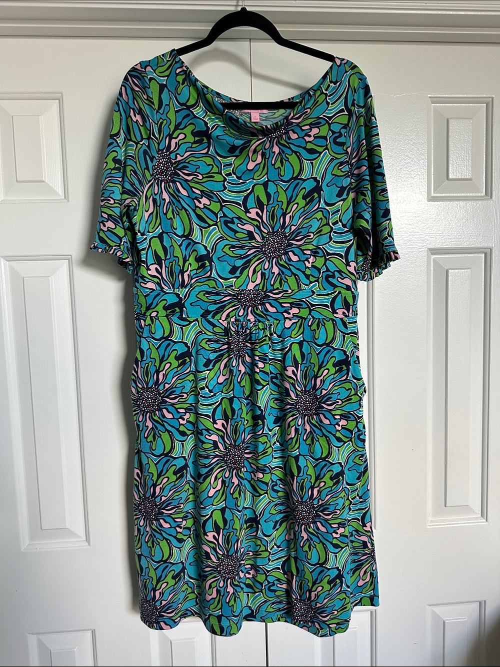 Lilly Pulitzer Teal, Pink & Green Floral Dress